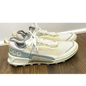 ECCO Biom 2.2 Women's Textile Trainer Ivory Butter Yellow Gray Size 10